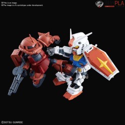 SD GUNDAM CROSS SILHOUETTE RX-78-2 GUNDAM AND MS-06S ZAKU II - Bandai