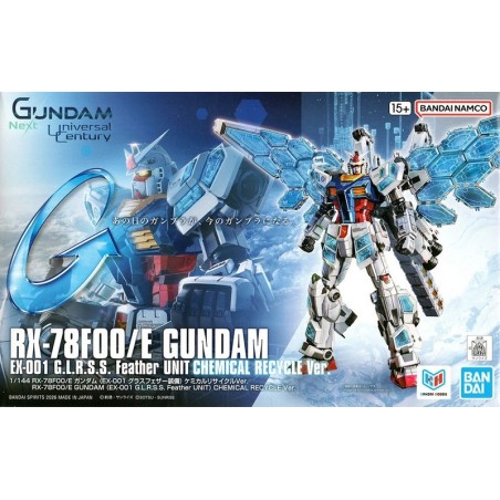 EXPO2025 RX-78F00/E GUNDAM (EX-001 G.L.R.S.S. Feather UNIT) 1/144 - Chemical Recycle Ver. - Bandai