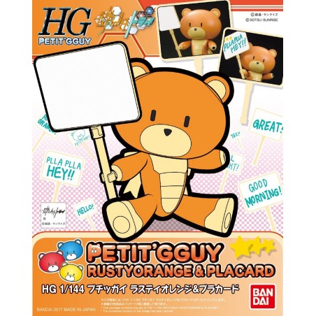 HGPG PETIT'GGUY RUSTY ORANGE & PLACARD 1/144 - Bandai