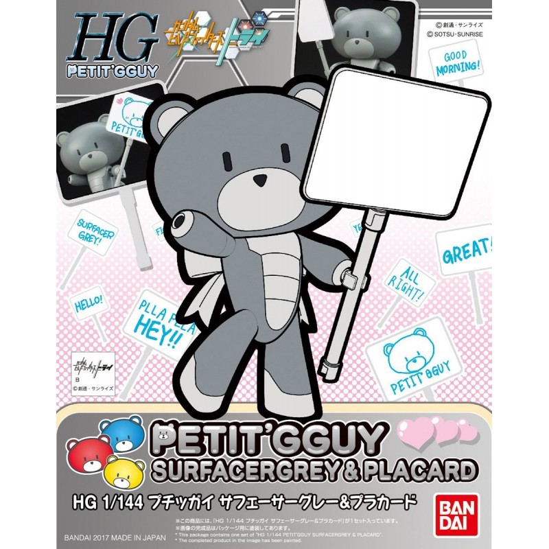 HGPG PETIT'GGUY SURFACER GREY & PLACARD 1/144 - Bandai