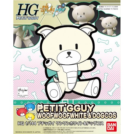 HGPG PETIT'GGUY WOOF WOOF WHITE & DOG COS 1/144 - by Bandai