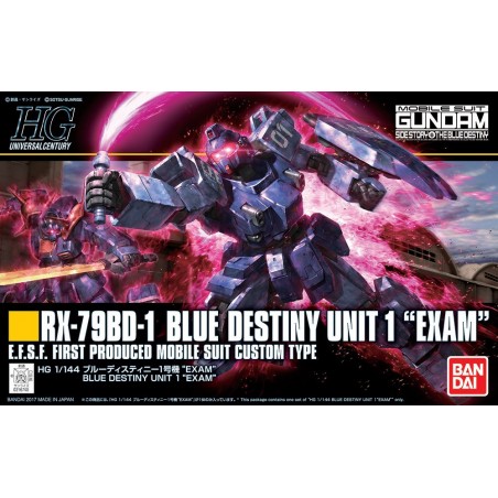 HG RX-79BD-1 BLUE DESTINY UNIT1 "EXAM" 1/144 - Bandai HG RX-79BD-1 BLUE DESTINY UNIT1 "EXAM" 1/144 - Bandai