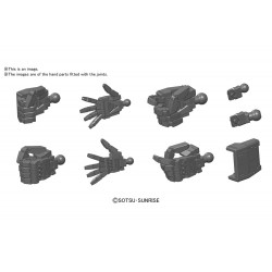 BUILDERS PARTS HD - MS HAND 01 (DARK GREY) 1/144