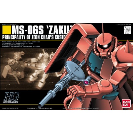 HG MS-06S CHAR'S ZAKU II 1/144 - Bandai HG MS-06S CHAR'S ZAKU II 1/144 - Bandai