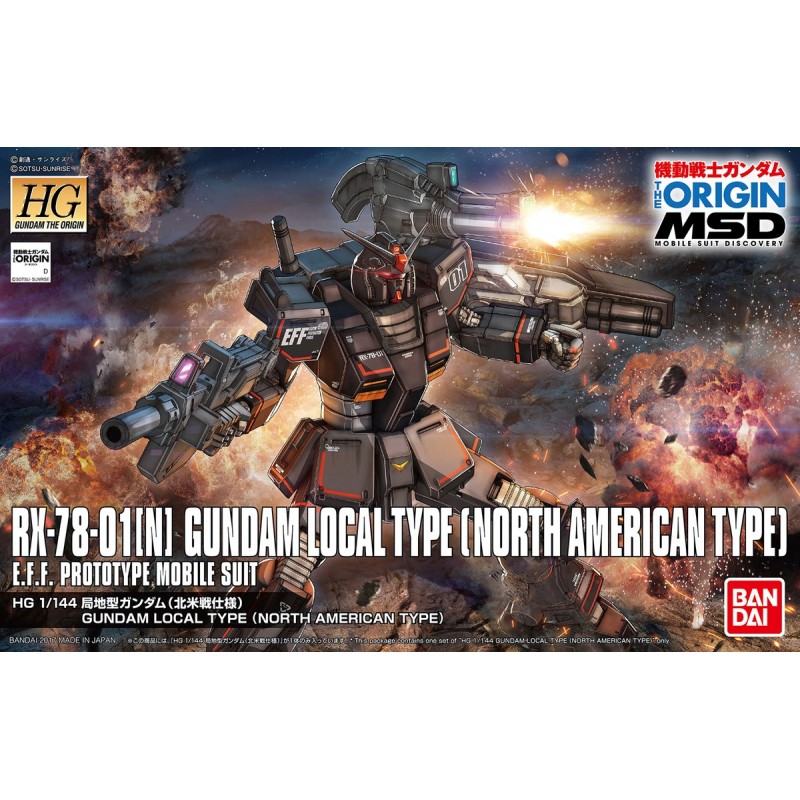 HG RX-78-01[N] GUNDAM LOCAL TYPE (NORTH AMERICAN TYPE) 1/144 - Bandai