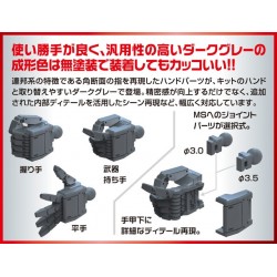 BUILDERS PARTS HD - MS HAND 01 (DARK GRAY) 1/144