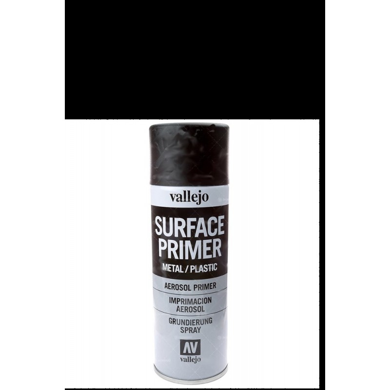 VALLEJO - AEROSOL SURFACE PRIMER (BLACK) 28012