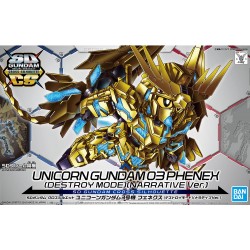 SD GUNDAM CROSS SILHOUETTE UNICORN GUNDAM 03 PHENEX (Destroy Mode) (Narrative Ver.) - Bandai