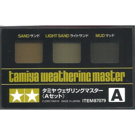 TAMIYA WEATHERING MASTER SET A (sabbia, sabbia chiara, fango) 87079 TAMIYA WEATHERING MASTER SET A (sabbia, sabbia chiara, fango) 87079
