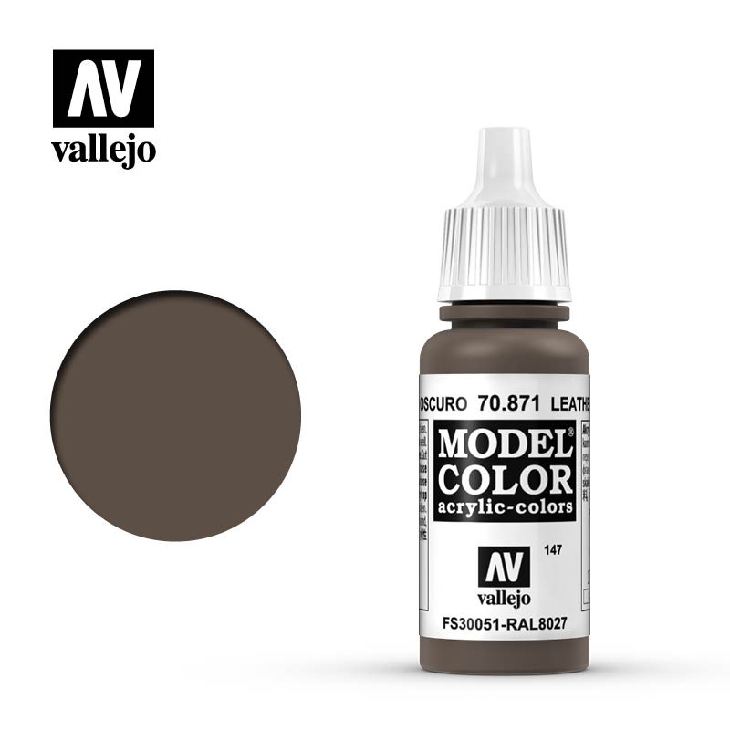 VALLEJO - MODEL COLOR LEATHER BROWN 70871 17ml