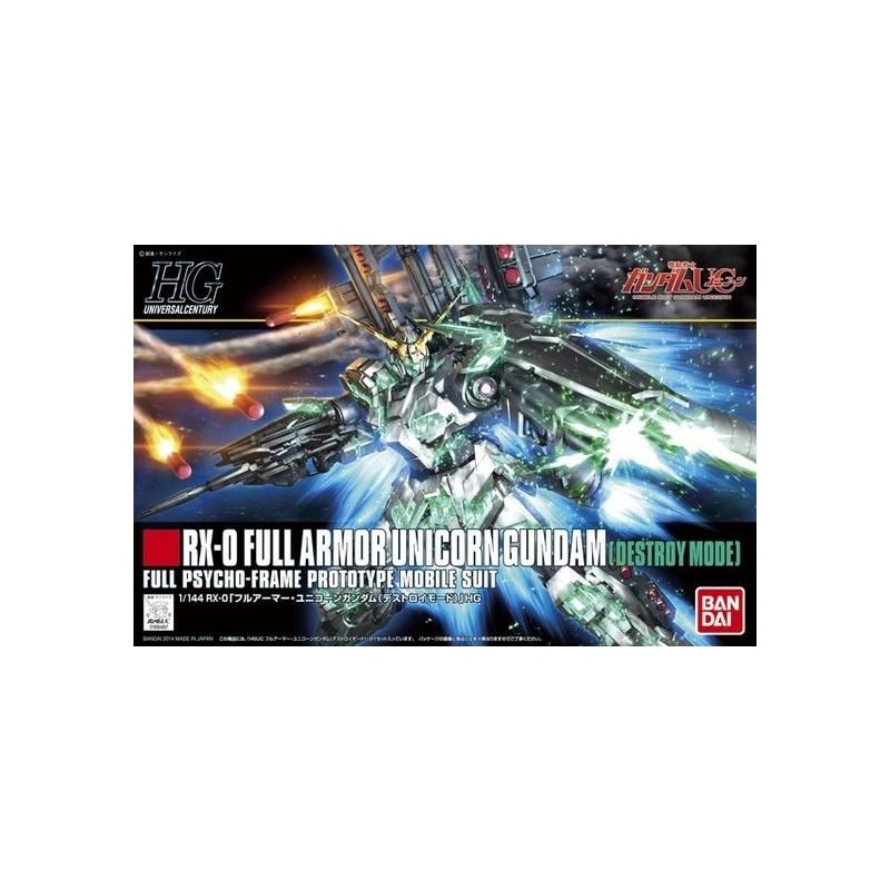 HGUC FULL ARMOR UNICORN GUNDAM (Destroy Mode) 1/144 by Bandai