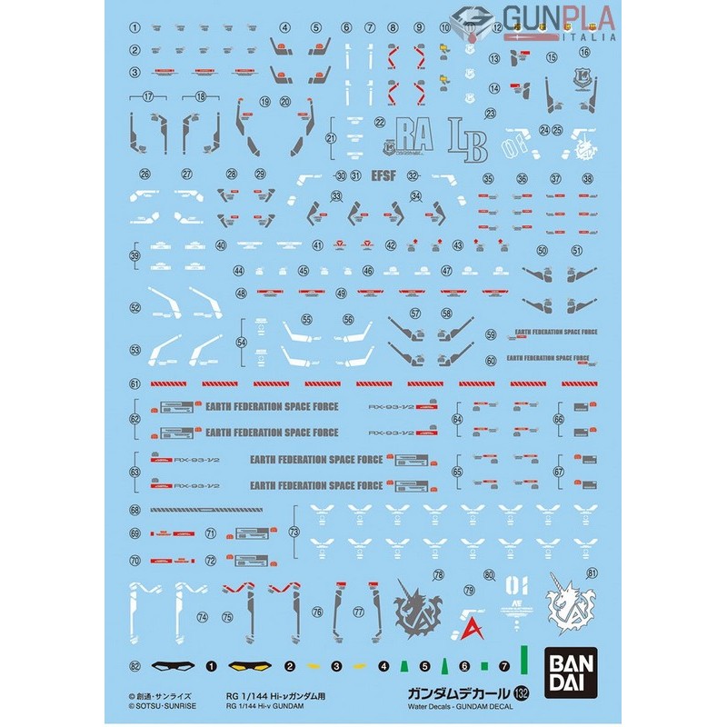 GUNDAM DECAL 132 RG HI-NU GUNDAM 1/144 - Bandai